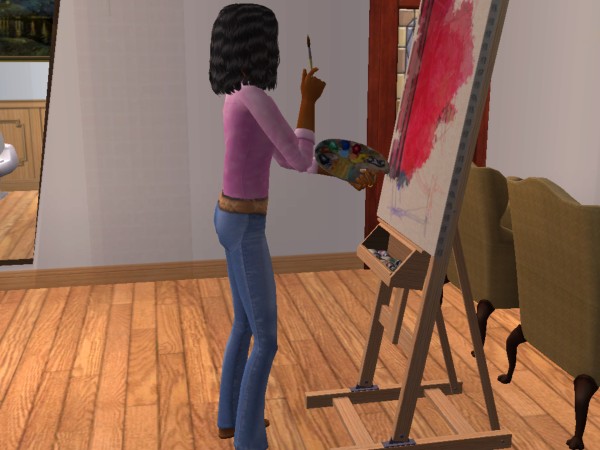 Catherine paints