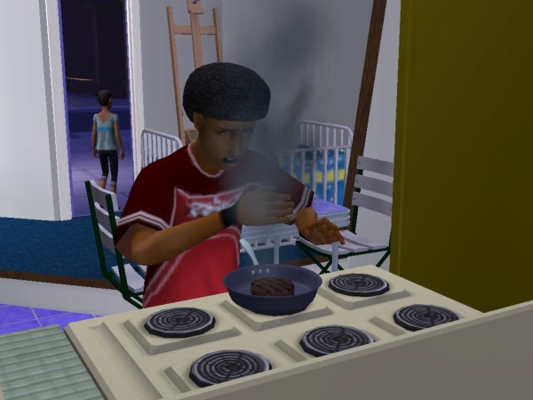 Jaquawn burns his hamburgers